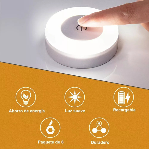 N Lámpara De Pared Con Luz Nocturna, Focos Led, Recargable