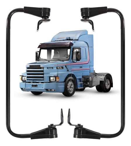 2 Braços Do Retrovisor Caminhão Scania T/r 142 143 112 113