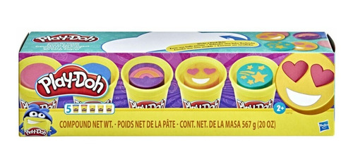 Imagen 4 de 4 de Kit De Plastilinas Masas Play-doh Colores Divertidos X5 Unds