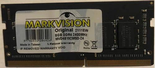 Memoria Sodimm 8gb Ddr4 Ram 2400mhz Notebook Markvision