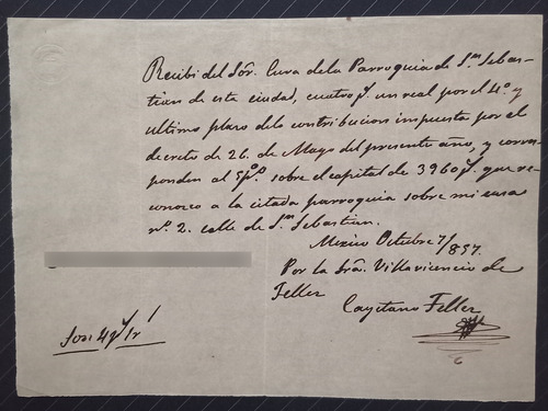 Documento Antiguo, Cartas A Mano Año De 1857