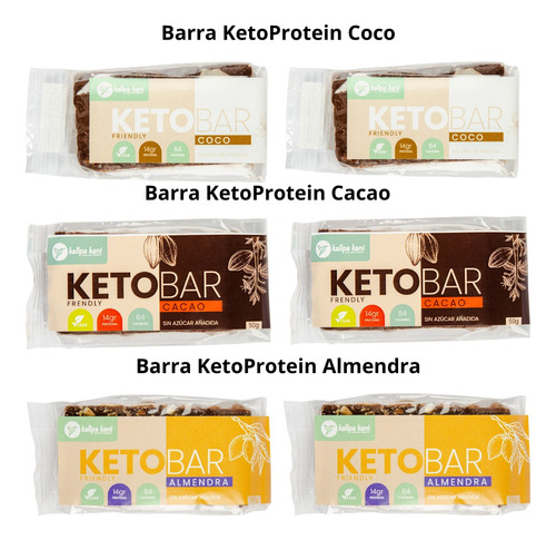 Pack 6 Barras Proteicas 100% Keto - Agronewen.