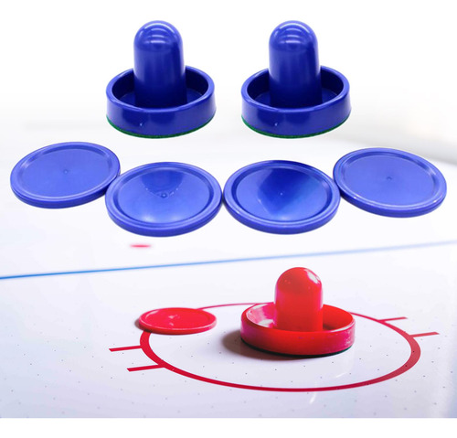 2 X 2 Empujadores De Hockey De Aire Y 4 Discos De Putter