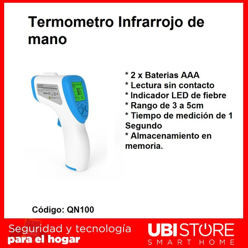 Imagen 2 de 8 de Termómetro Infrarrojo Digital Laser Sin Contacto Qn100