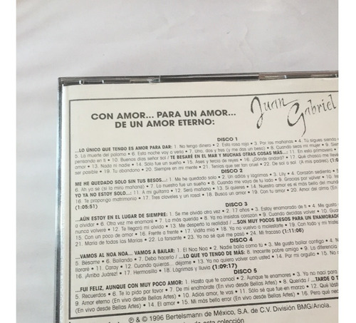 Juan Gabriel - Reader's Digest - Cd - Disco Pack Selecciones (Usado)
