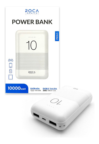 Power Bank Roca Mobile 10000 Mah 2.1 A