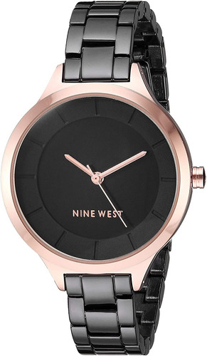 Reloj Mujer Nine Wes Nw/2225bkr Cuarzo Pulso Gris Just Watch
