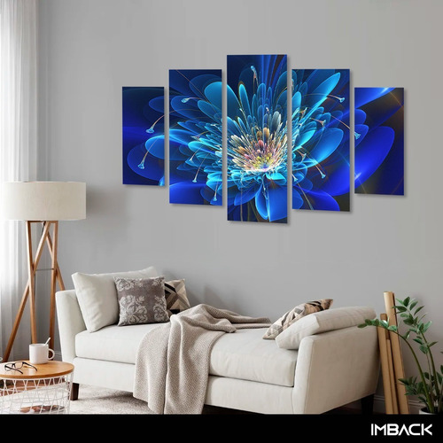 Imagen 1 de 7 de Cuadro Moderno Decorativo Madera Foto Abstracto Flores Hd
