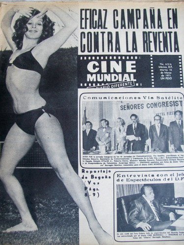 Cine Mundial. Begoña Palacios, Rogelio Naranjo. 1972. (Usado)