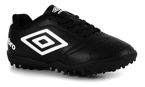 Botines Pista Umbro Class Jr Negro Blanco Niño