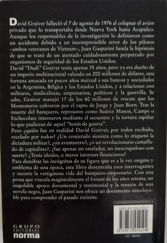 David Graiver, El Banquero De Los Montoneros- Juan Gasparini