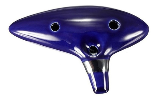 Flauta Ocarina Legend Of Zelda Cerâmica Link Com Suporte