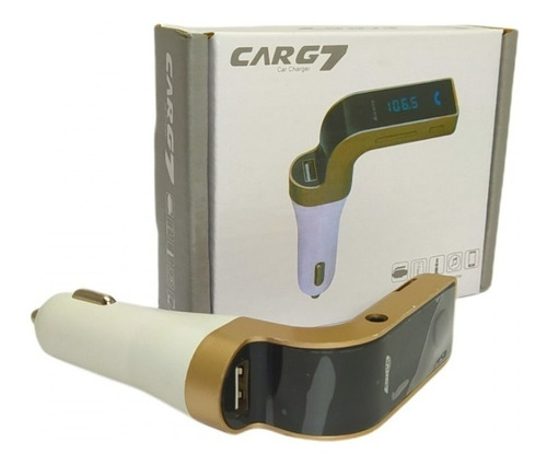 Transmisor y receptor de coche con Bluetooth Fm Mp3 USB Pendr, color dorado