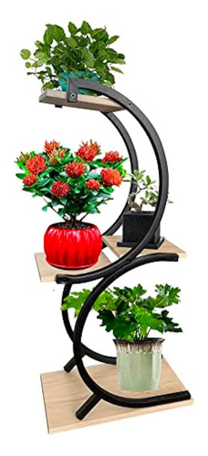 Ywqjl Soporte Para Plantas De Hierro Forjado De 4 Nivelesesq