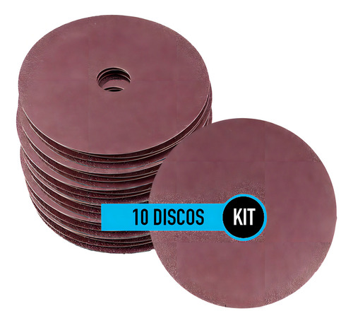 Kit 10 Disco Lixa Esmerilhadeira Lixadeira Grão 50 115mm