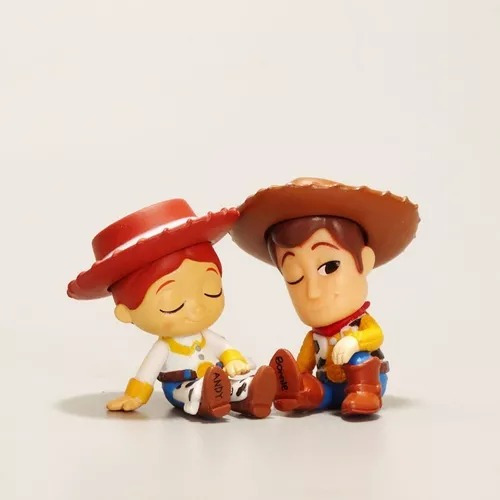 4 Bonecos Toy Story Dormindo Disney- Wood Buzz, Jessie Alien