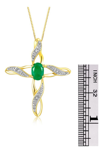 Conjunto De Collar Con Colgante De Cruz De Diamantes Y De En