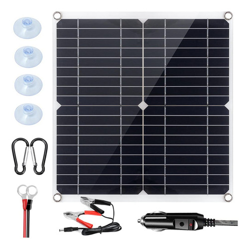 Cargador Bateria Solar Portatil 12 W Mantenedor V Kit Panel