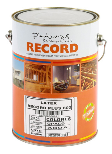 Pintura Latex Melon Super Cubriente Plus 802 Record Galon