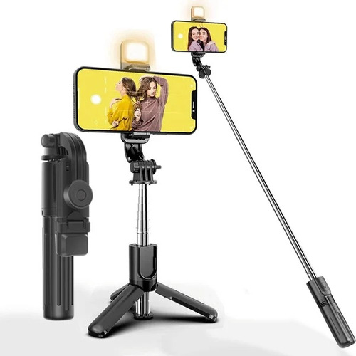 Tripode Para Celular Selfies Luz Bluetooth Y Recargable
