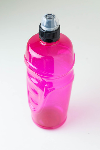 Botellitas De Plástico Deportivas Con Pico 600ml X3 Unidades Fucsia