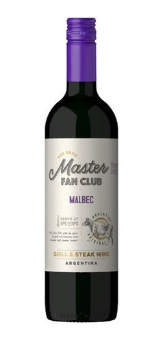 Imagem 1 de 1 de Vinho Argentino Tinto The Grill Master Malbec 750ml