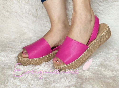 Sandalias Para Dama Color Rosa Mexicano