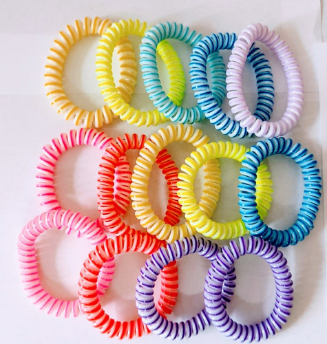 Ligas 12 Pz Para Cabello Resorte Moda Tamaño Niña Mujer Pelo