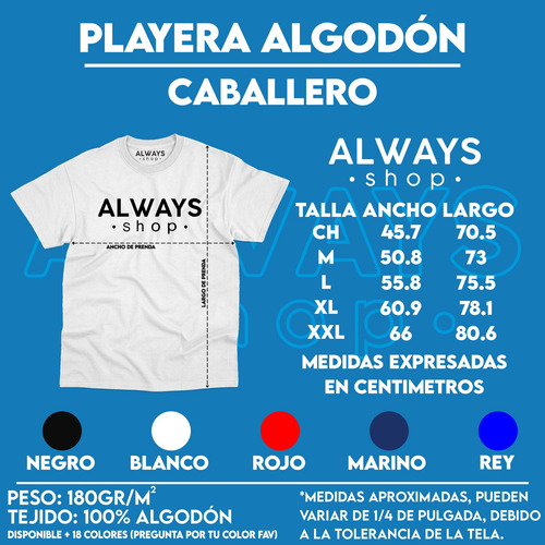 Playera Algodon Triple A Alushe M2 Caballero Niño Y Dama