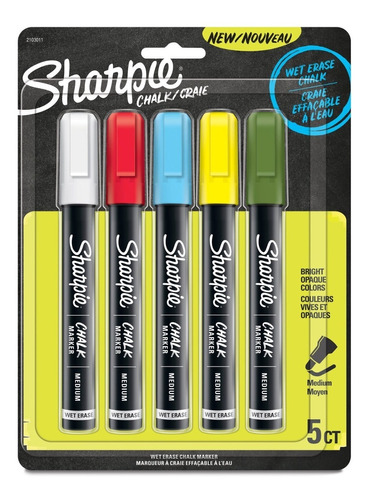 Marcadores Sharpie Chalk X 5 Colores