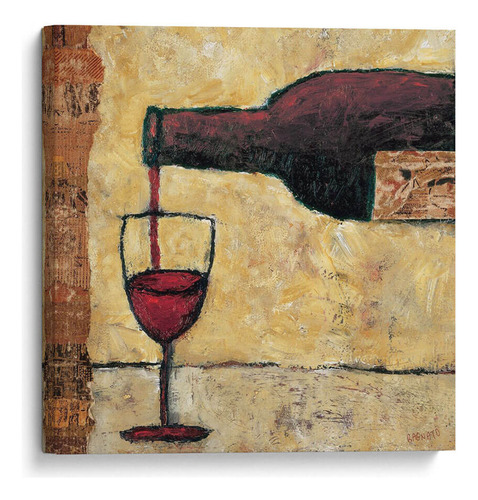 Canvas Lab Cuadro Vino Tinto Verter 100x100, Judi Bagnato