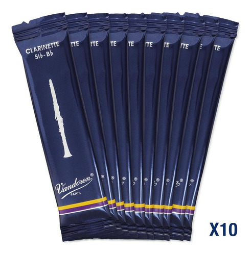 10 Cañas Vandoren para clarinete Sib 3 CR103
