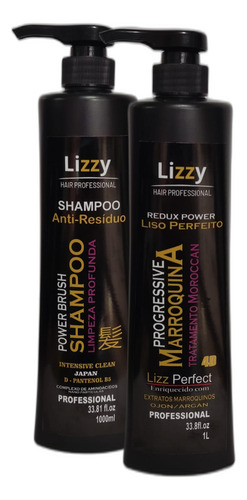 Kit Progressiva Com Formol Marroquina Redux Power Lizzy