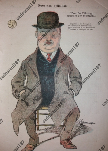 Caricatura Eduardo Pittaluga 1910 Recorte De Revista 