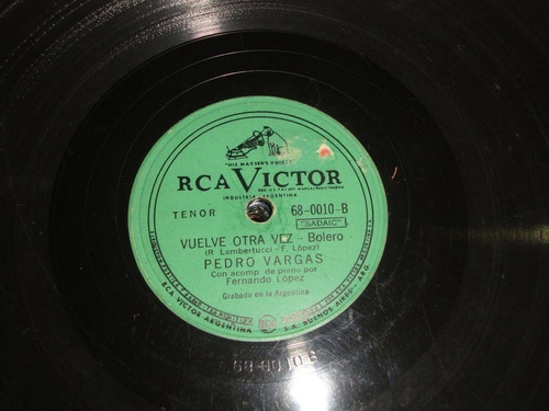 Pasta Pedro Vargas Piano Fernando Lopez Rca Victor C26