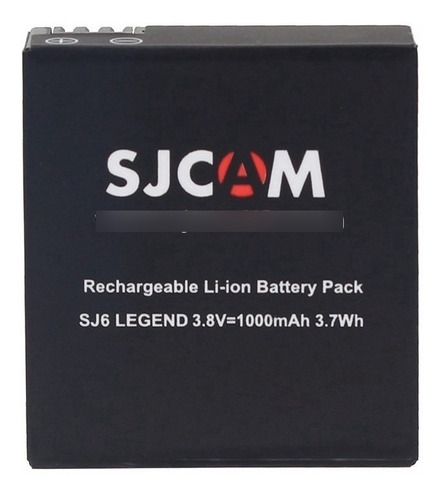 Bateria Sjcam Sj6 Legend - 3.8v - 1000mah - 3.8wh - Li-ion