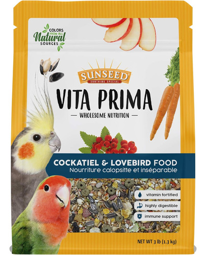 Sunseed Vita Prima Nutrición Saludable, Cacatúa, 3 Lb