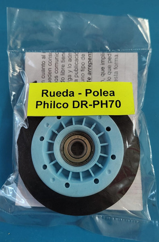 Rueda Polea Secarropas Philco Dr-ph70 Excelente Calidad Orig