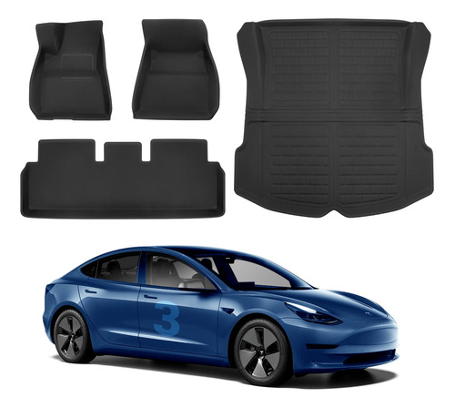 Motrobe Tesla Model 3 - Tapetes De Carga 3d Para Todo Tipo .