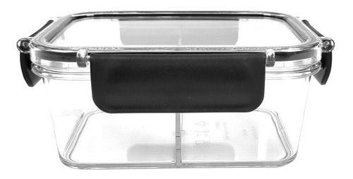 Taper Contenedor Hermetico Vianda Con Divisiones 15 Cm Color Blanco/negro