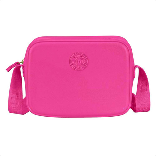 Bolsa Moleca Transversal Minibag Cor Rosa Shock Tamanho Único