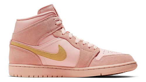 Zapatillas Jordan 1 Mid Coral Gold Urbano 852542-600