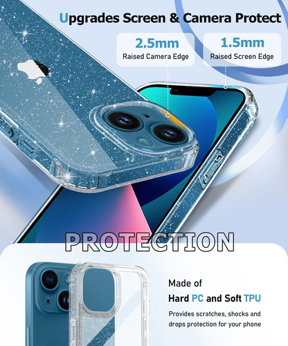 Miodik Para iPhone 13 Estojo Com Protetor De Tela + Protetor