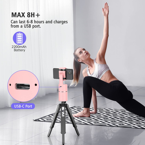 Auto Face Tracking Phone Holder Camrola Pink Rechargeable