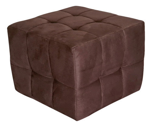 Puff Quadrado Linho, Corano, Suede 50x50cm Rodizio Silicone