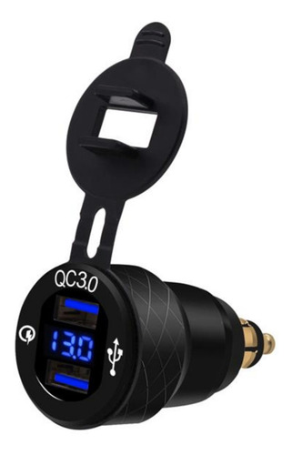 Imagen 1 de 9 de Adaptador Usb Moto Europea Bmw Ducati Trimph Hella Qc3.0