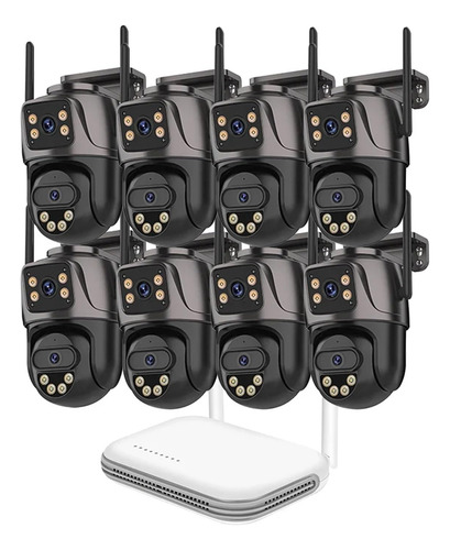 Qdvophza Kit De Sistema De Seguridad Wifi De Doble Lente De