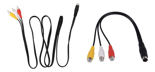 Cable Adaptador S-video De 4 Pines A 3 Rca Hembra Para Portá