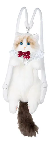 Bonita Mochila De Peluche Con Forma De Gato, Bolso De