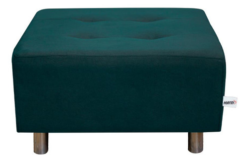 Puff Decorativo P/ Sala Nero Multifuncional Quadrado Azul